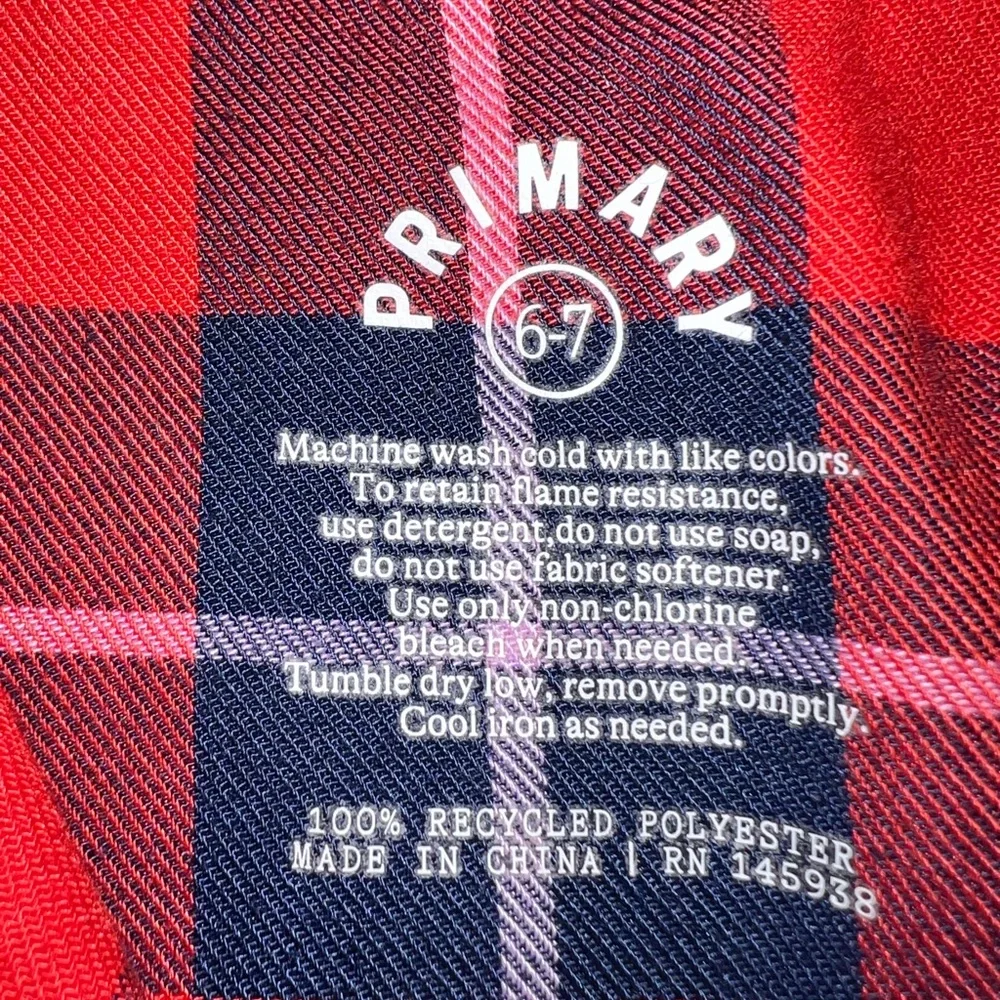 Primary Kids Plain PJ Set (6/7)